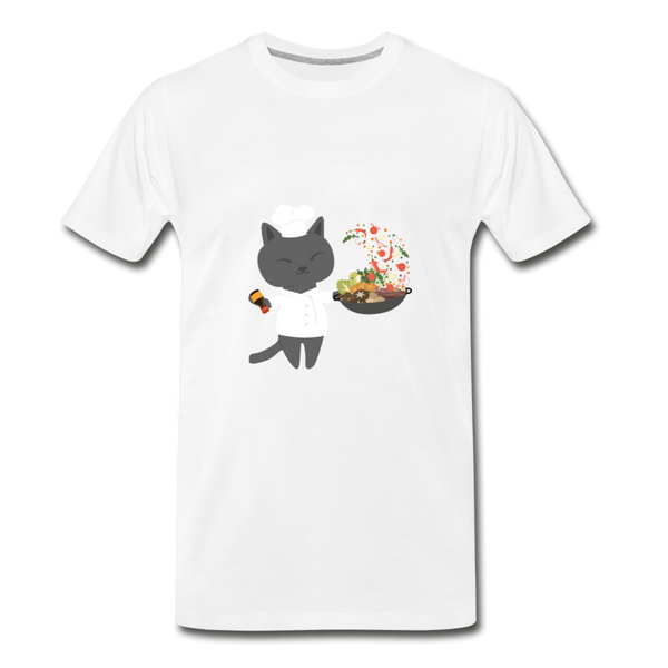 Cat Wok : Unisex T-Shirt - white