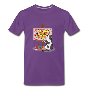 Catson Pollock Men's Premium T-Shirt - purple