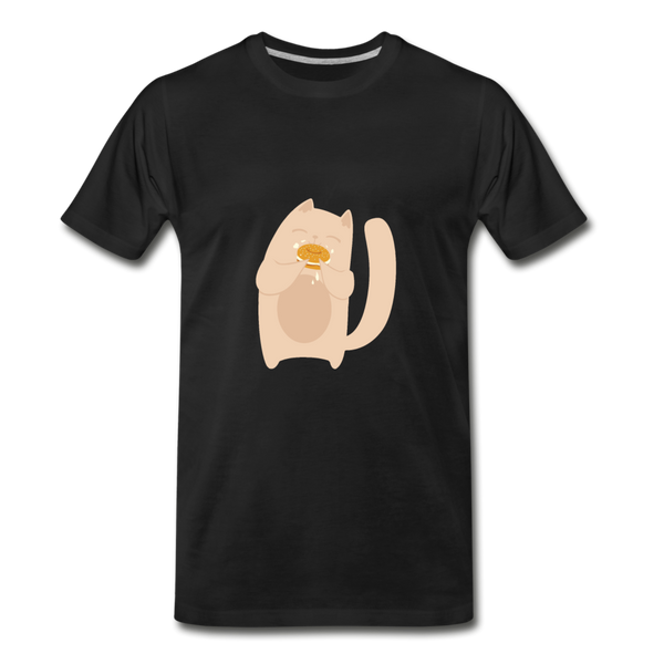 Bagel Cat Men's Premium T-Shirt - black