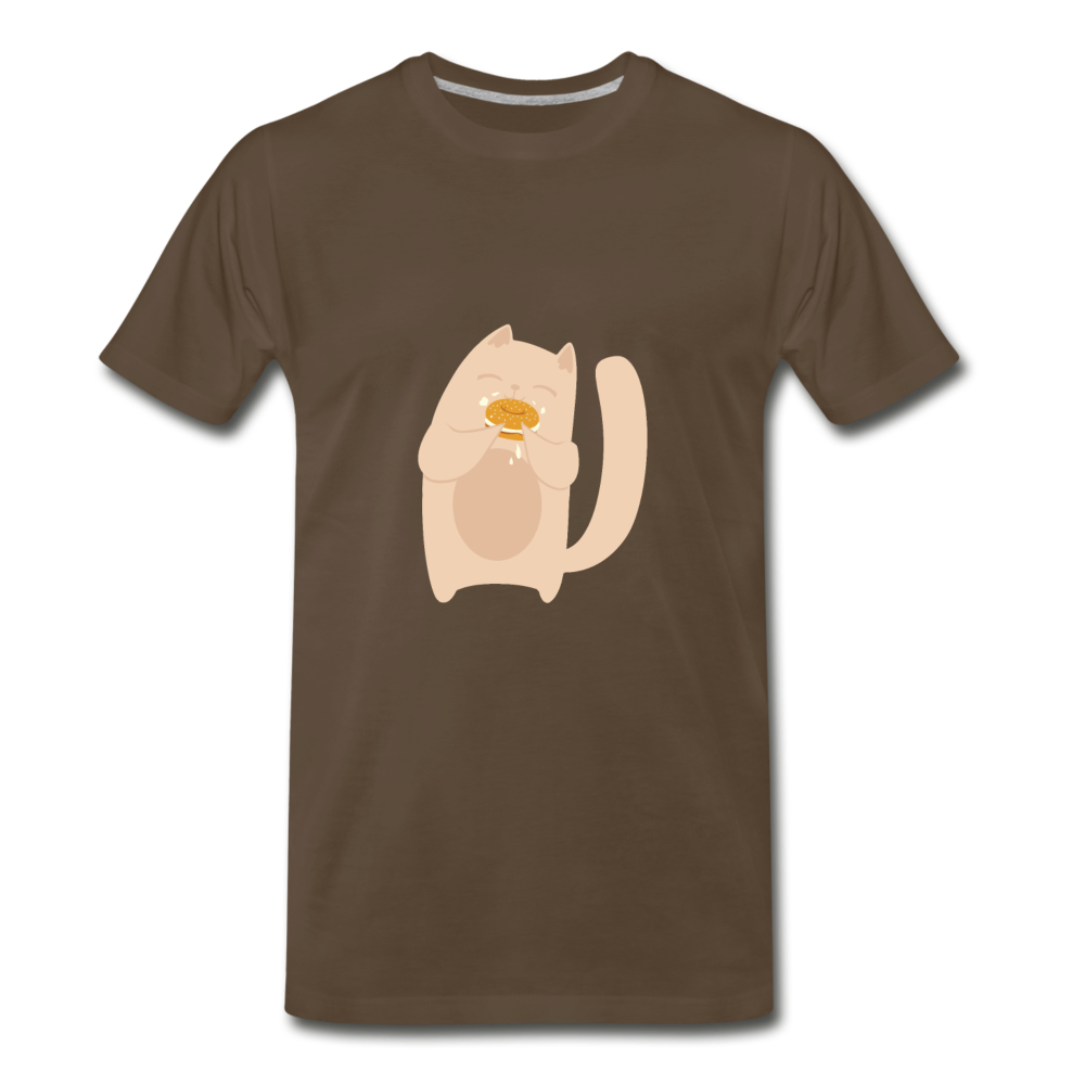 Bagel Cat Men's Premium T-Shirt - noble brown