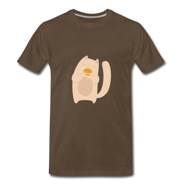 Bagel Cat Men's Premium T-Shirt - noble brown