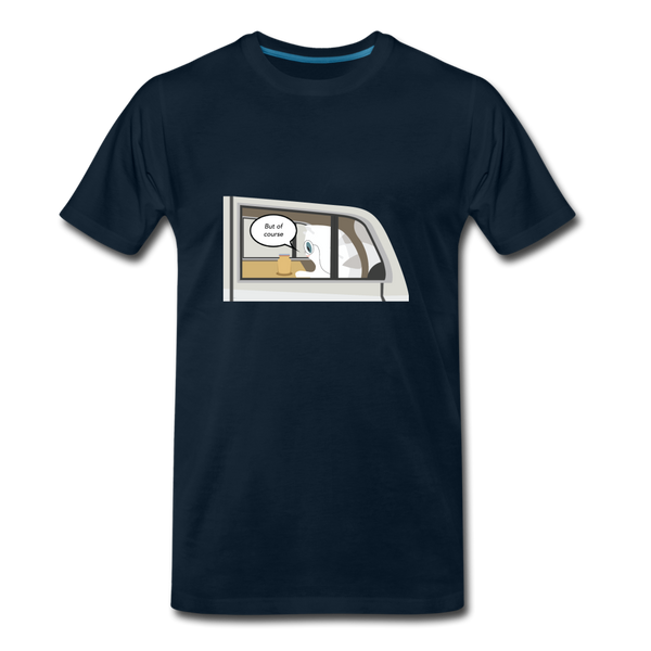 Fancy Cat Men's Premium T-Shirt - deep navy