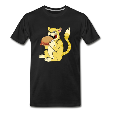 Sloppy Cat Men's Premium T-Shirt - black