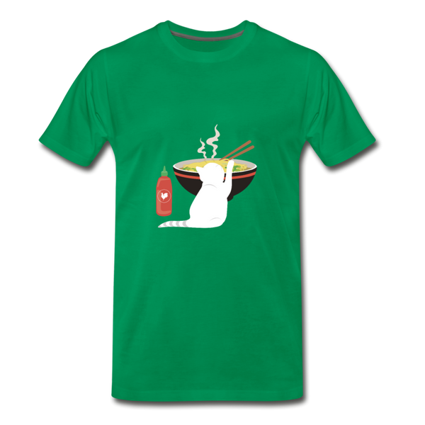 Cat loves Pho Men's Premium T-Shirt - kelly green