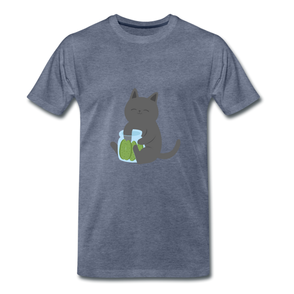 Pickled Cat Men's Premium T-Shirt - heather blue