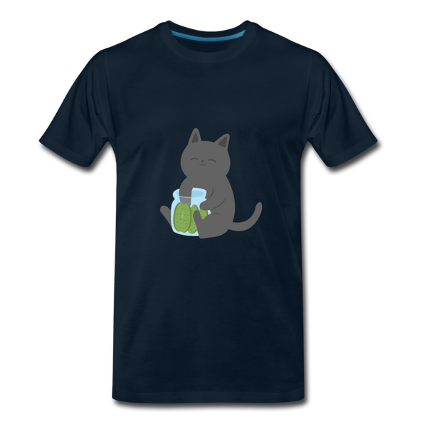 Pickled Cat Men's Premium T-Shirt - deep navy