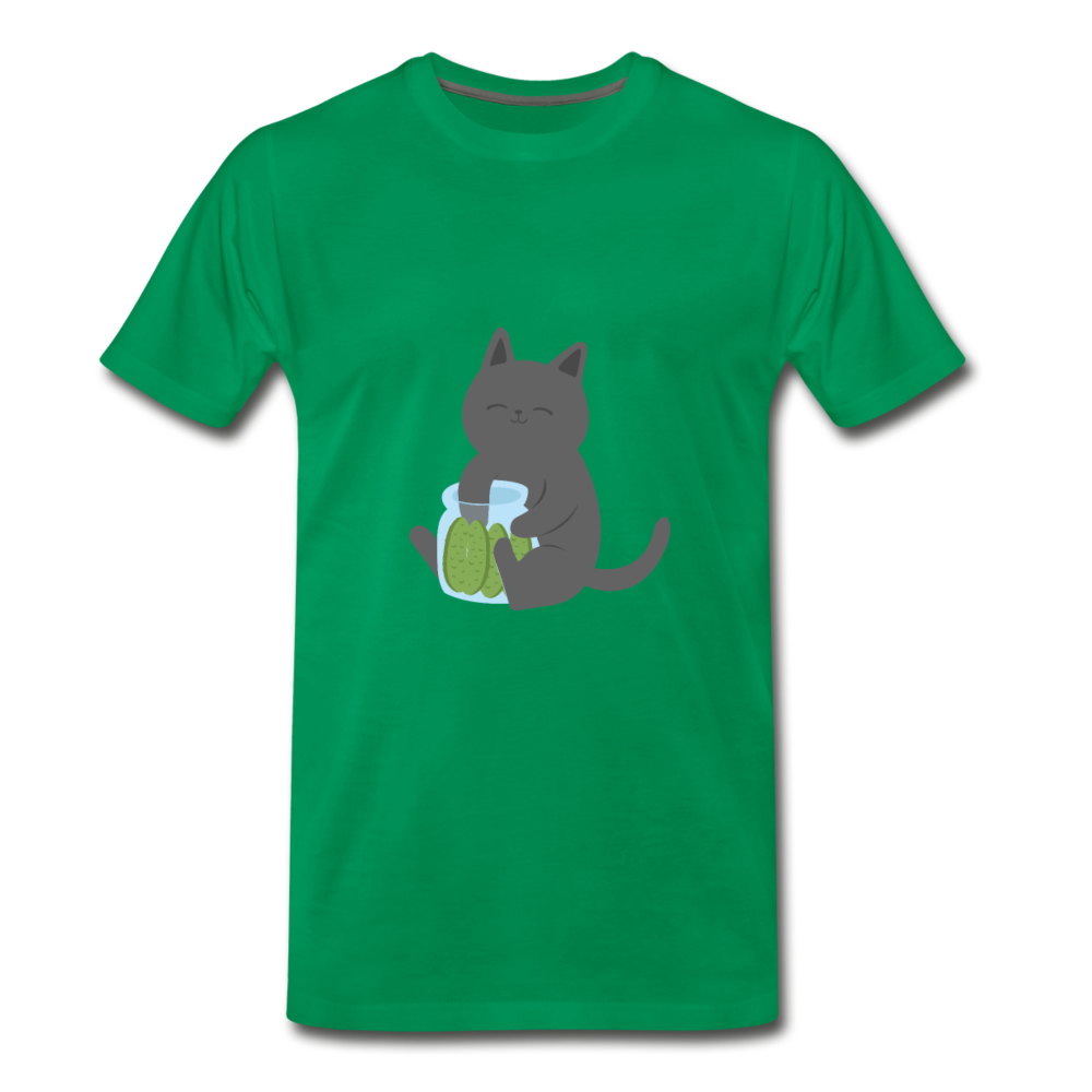 Pickled Cat Men's Premium T-Shirt - kelly green