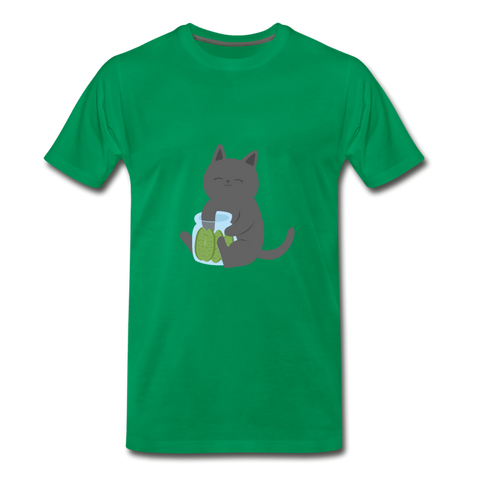 Pickled Cat Men's Premium T-Shirt - kelly green