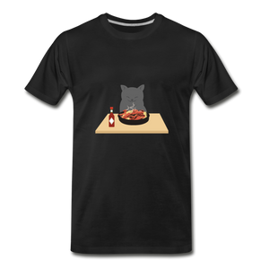 Spicy Cajun Cat Men's Premium T-Shirt - black