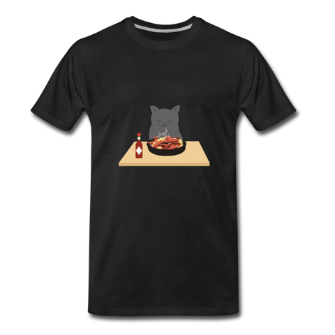 Spicy Cajun Cat Men's Premium T-Shirt - black