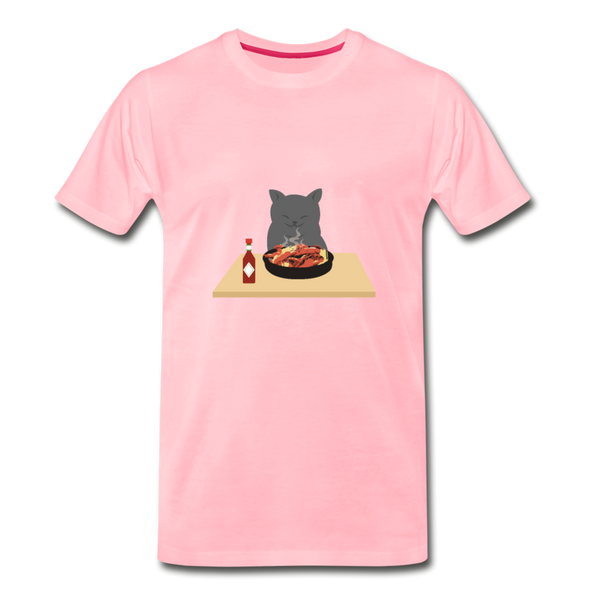 Spicy Cajun Cat Men's Premium T-Shirt - pink