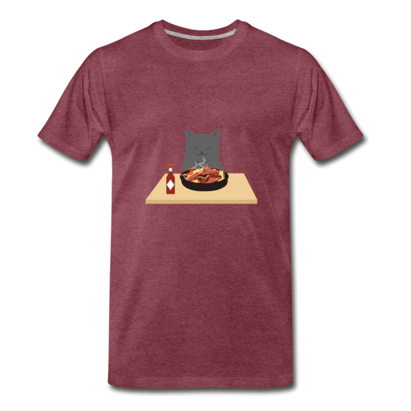 Spicy Cajun Cat Men's Premium T-Shirt - heather burgundy